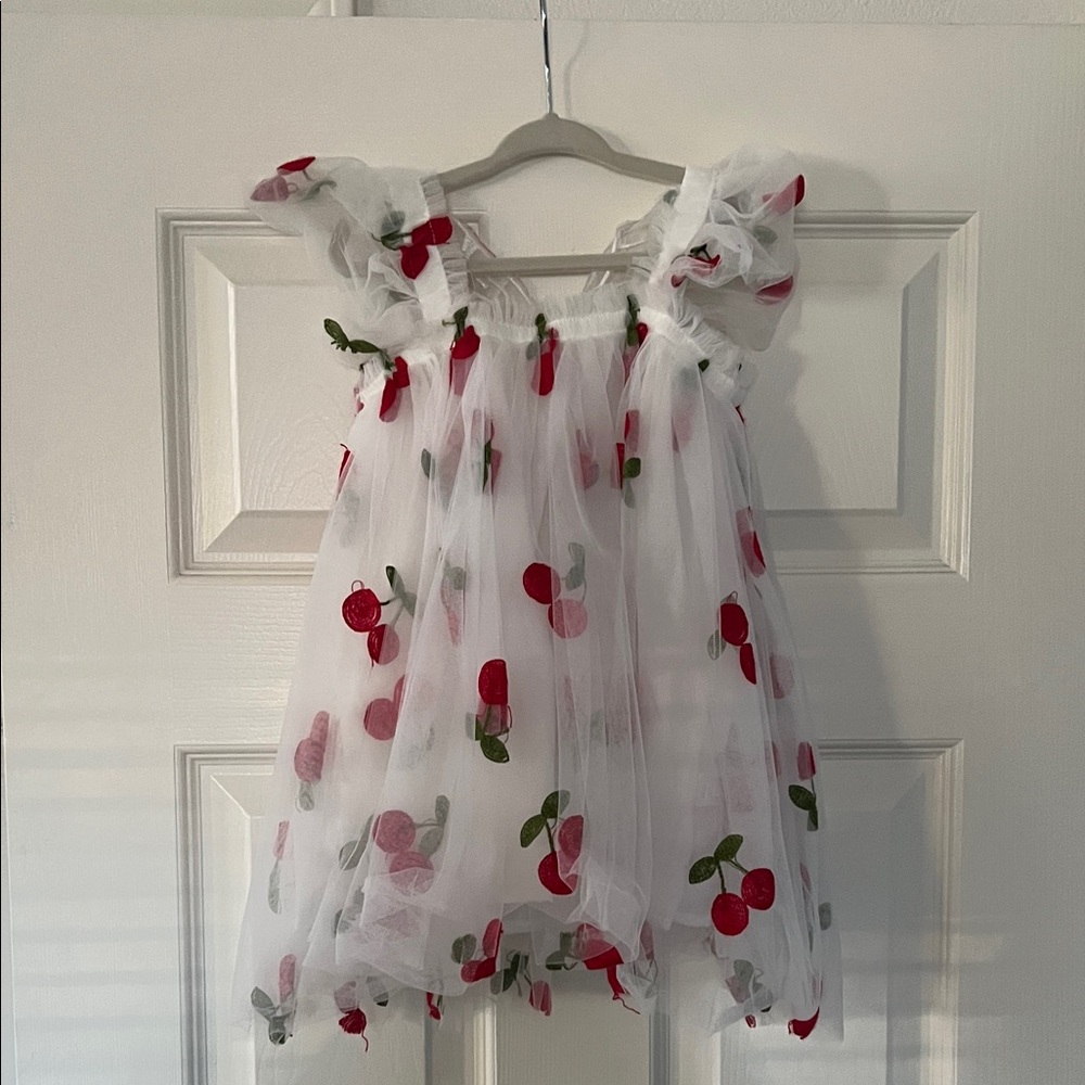 Cherry Print Tulle Dress